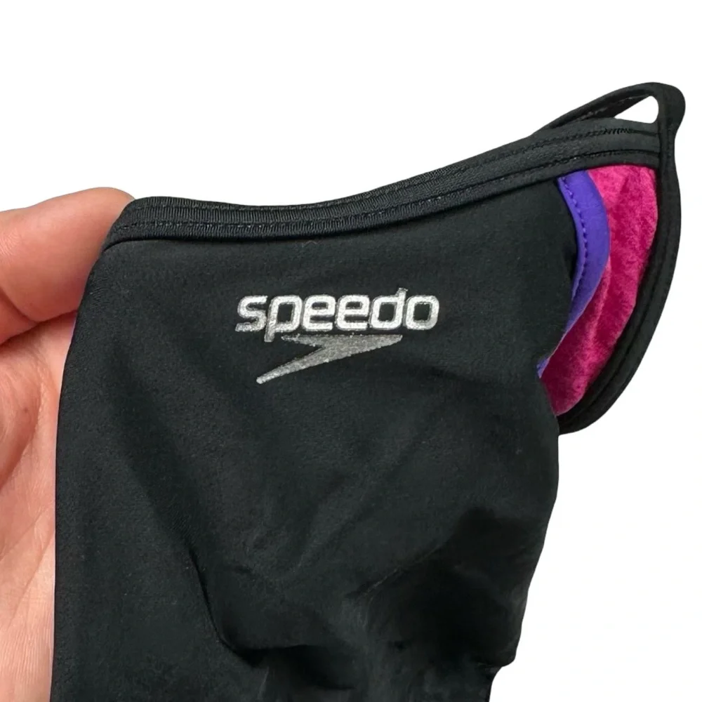 Speedo Black Pink Tankini Unlined Swim Swimsuit Top Girls Size 12